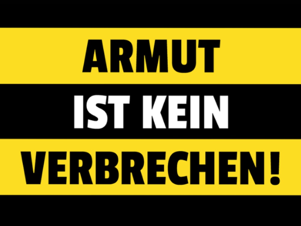 Banner Armut ist kein Verbrechen