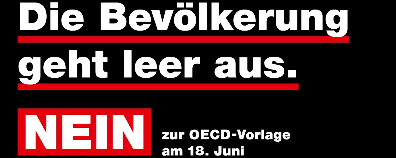 OECD nein abstimmen Plakat
