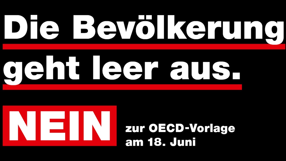 OECD nein abstimmen Plakat